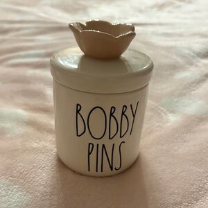 Rae Dunn Cream Bobby Pins Holder